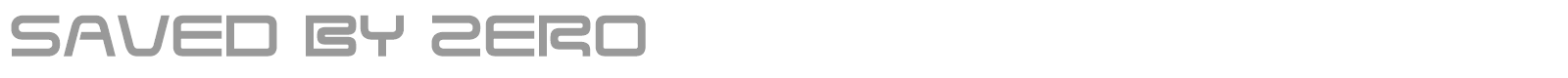 Saved By Zero font preview